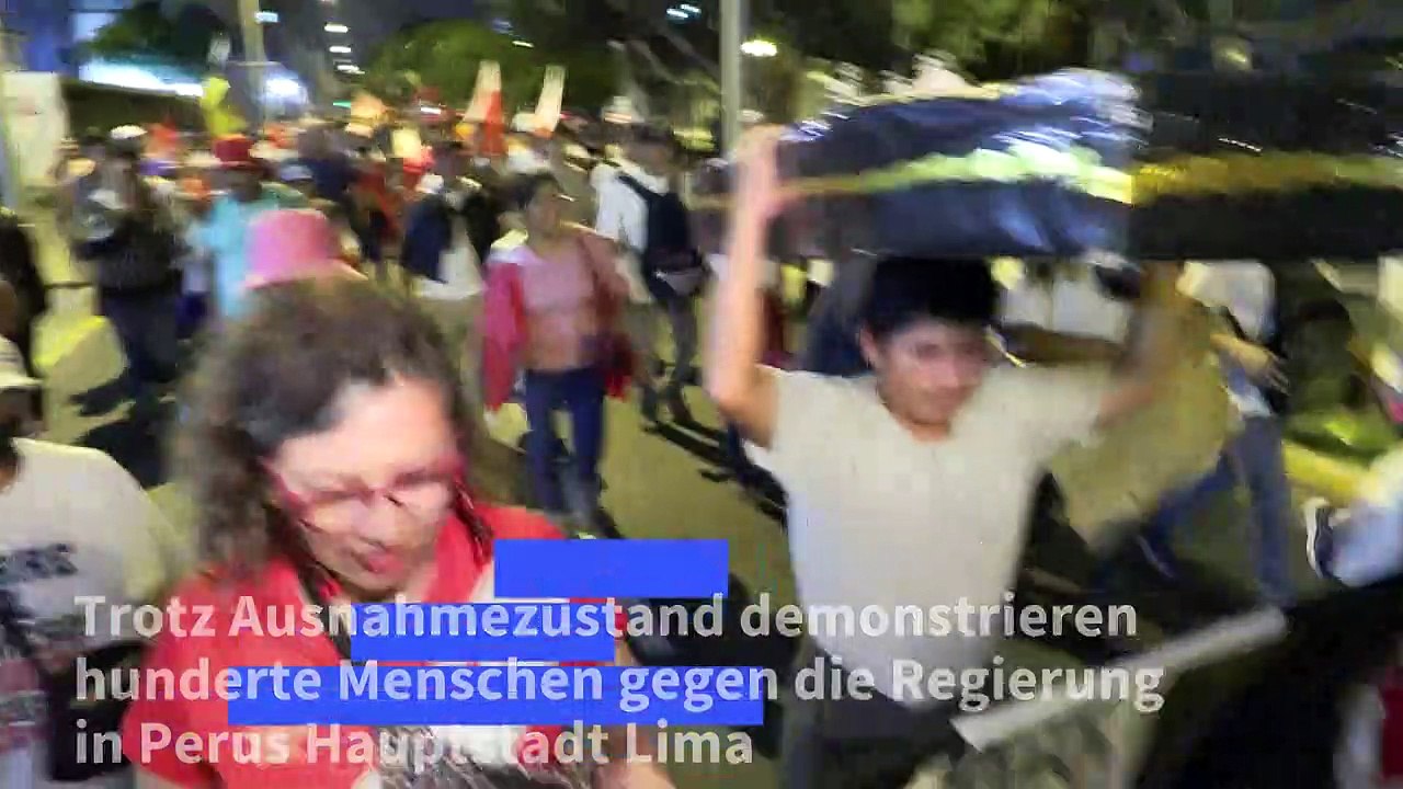 Trotz Ausnahmezustand: Regierungsgegner demonstrieren in Lima