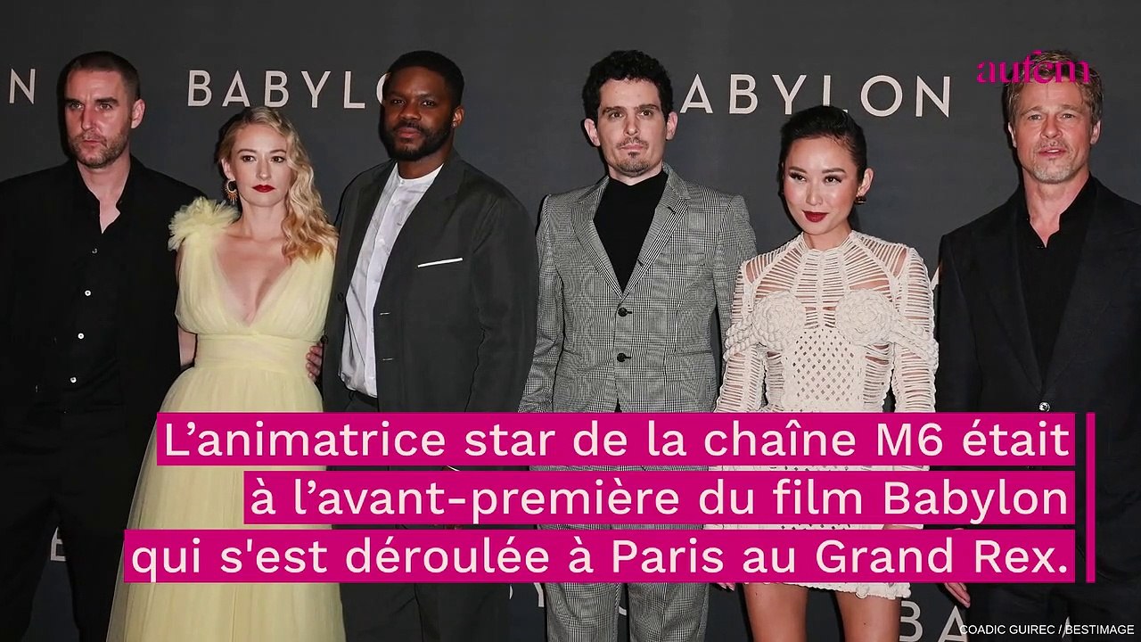 PHOTOS. Karine Le Marchand ose une tenue courte et transparente, au côté de Brad Pitt