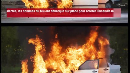 Un homme préfère aller skier alors que sa voiture brûle !