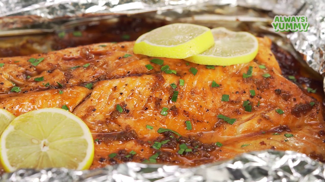 Baked Salmon in Foil. Recipe by Always Yummy!