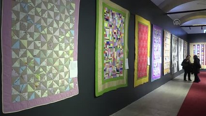 Tekstil atıklarından kırkyama tekniğiyle hazırlanan eserler sergilendi