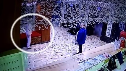 Bir kadının kediye tekme atması güvenlik kamerasına yansıdı