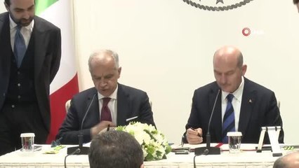 İçişleri Bakanı Soylu, İtalyan mevkidaşı Piantedosi ile bir araya geldi