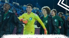 احتفال سيدات المنتخب السعودي بالفوز على موريشيوس في البطولة الدوري