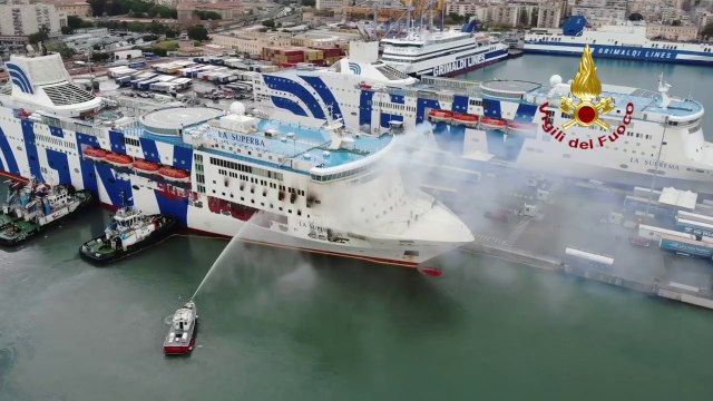 Incendio traghetto Palermo-Napoli, drone per controllo temperature