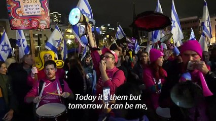 Thousands protest in Tel Aviv against PM Benjamin Netanyahu's hard-right government