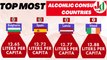 TOP MOST ALCOHOLIC CONSUMED COUNTRIES | TOP TEN ALCOHOLIC CONSUMED COUNTRIES