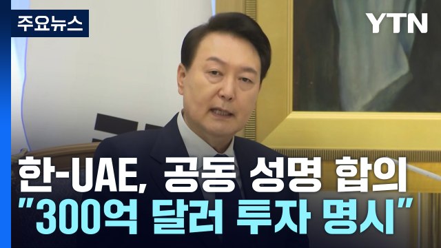 한-UAE, 공동 성명 합의... 300억 달러 투자 명시 / YTN