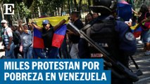 Protestas por salarios bajos en Venezuela