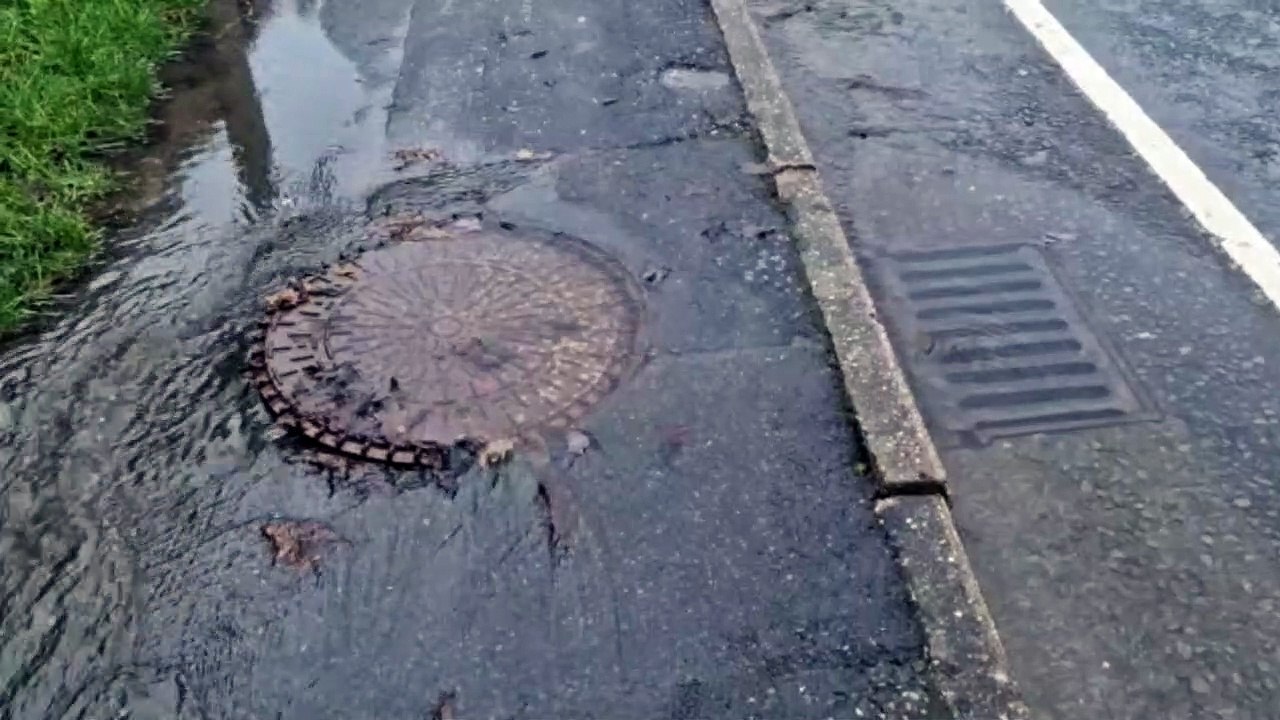 Burst Manhole Cover