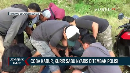 Mencoba Kabur Saat Hendak Ditangkap, Kurir Sabu di Pinrang Nyaris Ditembak Polisi!