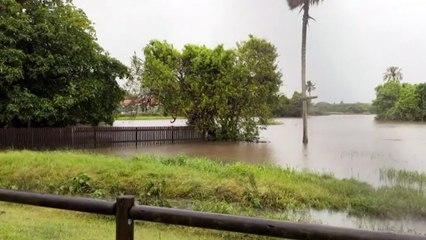 The city of Mackay in Queensland is bracing for flooding to peak in the coming hour