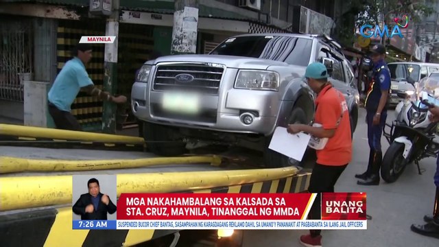 Mga nakahambalang sa kalsada sa Sta. Cruz, Maynila, tinanggal ng MMDA | UB