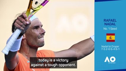 Nadal taking positives from mistakes in 'tough' Draper battle