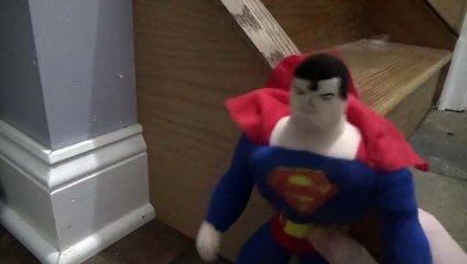 When Batman met Superman but it's DCAU plushies