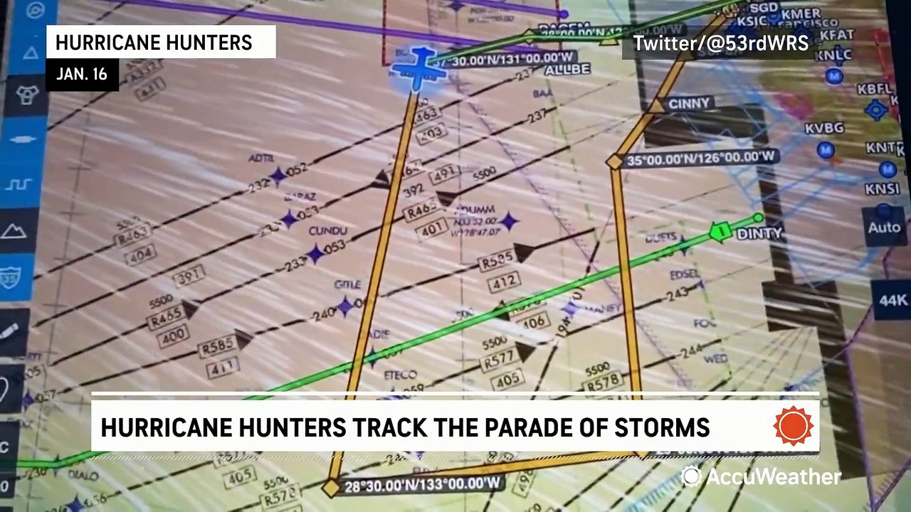 Hurricane hunters get an above-the-clouds view of the parade of storms in the West