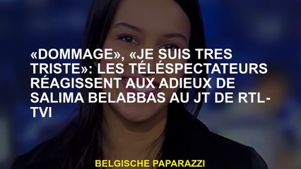 "Dommage", "Je suis très triste": les téléspectateurs réagissent aux adieux de Salima Belabbas au JT