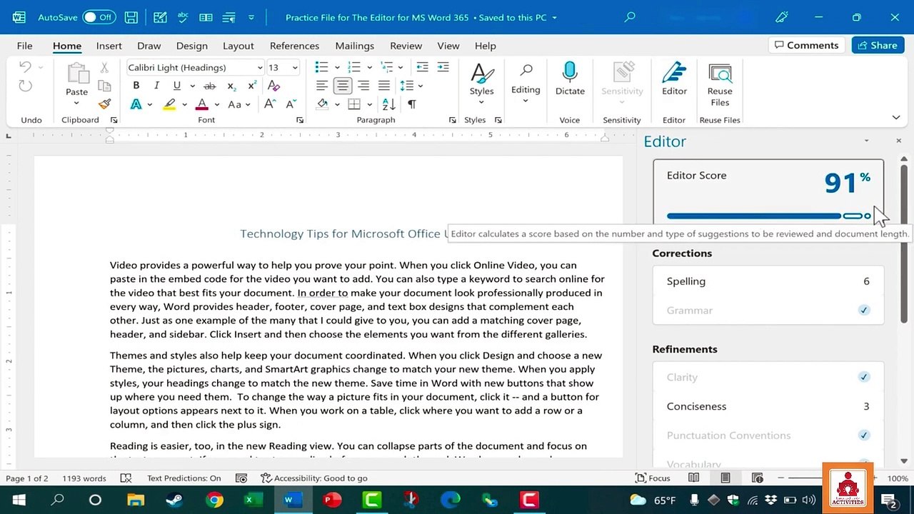 New Editor Tool for Microsoft Word 365