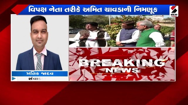 વિપક્ષ નેતા તરીકે અમિત ચાવડાની નિમણૂક કરવામાં આવી