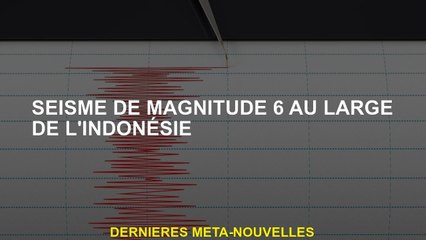Magnitude 6 tremblement de terre de l'Indonésie