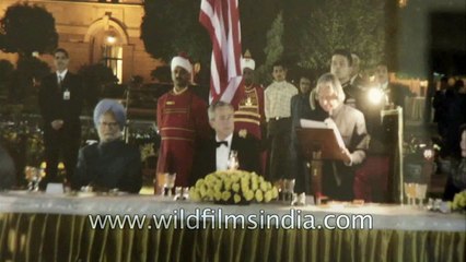Dr. A.P.J. Abdul Kalam with George W. Bush and Dr. Manmohan Singh