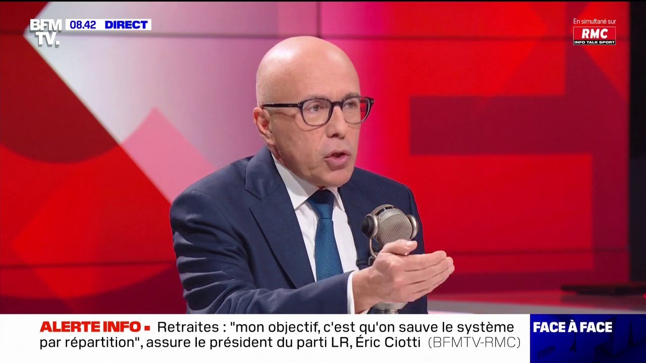 "On a voulu atténuer la pente de la réforme" Éric Ciotti évoque une