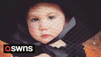 Mum's "goth" baby is mini Wednesday Addams - with black nursery and Victorian clothes