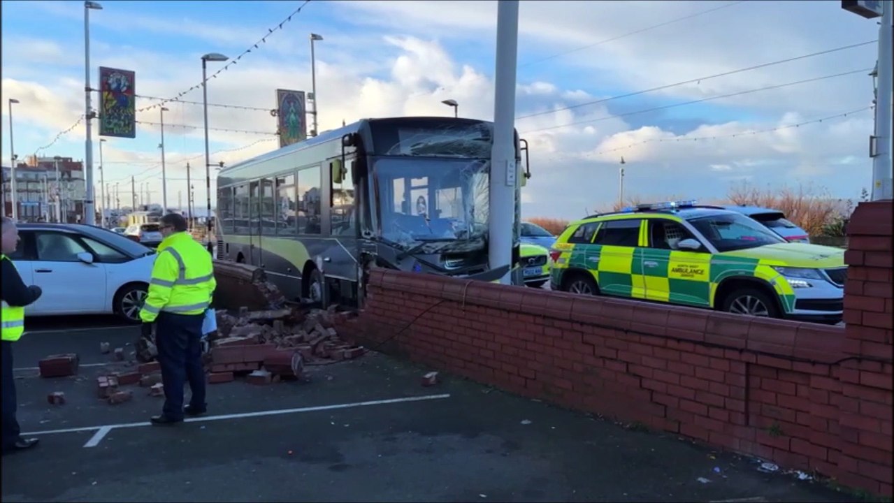 Bus crash in Blackpool