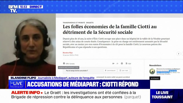 Blandine Flipo: Le fait que Mme Ciotti soit dans un service réservé à de courts séjours depuis 18 ans interrogeait beaucoup de gens