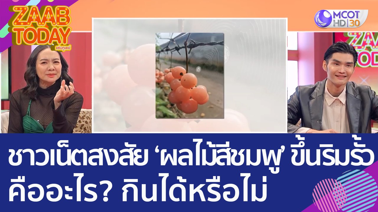 ชาวเน็ตสงสัย 'ผลไม้สีชมพู' ขึ้นริมรั้ว คืออะไร?...