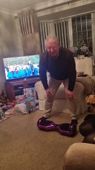 Grandpa Tries Out Hoverboard