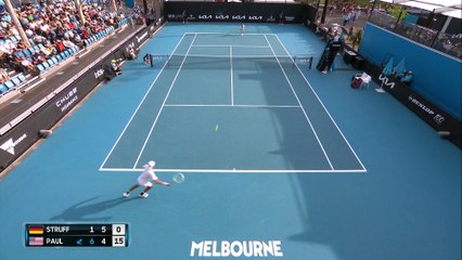 Trois à la suite pour Paul face à Struff : Les temps forts de leur 1er tour