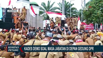 Ribuan Kepala Desa Se-Indonesia Unjuk Rasa Soal Masa Jabatan di Depan Gedung DPR!