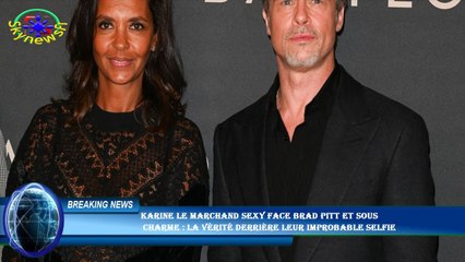 Karine Le Marchand sexy face Brad Pitt et sous  charme : la vérité derrière leur improbable selfie