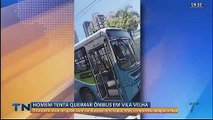 Homem tenta queimar ônibus do Transcol em Vila Velha