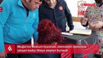 İtfaiye ekibi kurtardıkları, bir bacağı ampute edilen kediyi sahiplendi