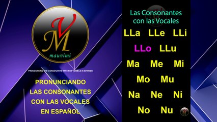 Pronunciando las Consonantes junto con las Vocales