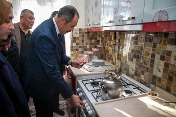 Başkan Tanış doğal gaz ateşinde ilk çayı demledi