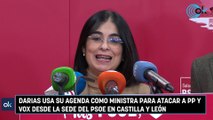 Darias usa su agenda como ministra para atacar a PP y Vox desde la sede del PSOE en Castilla y León