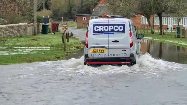 See the high water levels at East Lavant as flooding hits homes in the West Sussex village