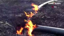 Nevşehir'de sorumsuz vatandaşın ısınmak için yaktığı ateş, 45 dekar alanı kül etti