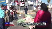 ¡Con palos en mano! Vendedores amedrentan negocios en SPS obligando al cierre de cortinas