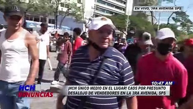 ¡Con palos en mano! Vendedores amedrentan negocios en SPS obligando al cierre de cortinas