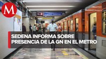 Hay 5 mil 940 elementos de la Guardia Nacional desplegados en el Metro de la CdMx: Sedena
