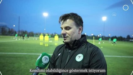 Konyaspor'da teknik direktörlüğe getirilen Stanojevic, ilk antrenmanına çıktı