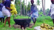 BANANA OIL FRY _ Banana Balls Recipe _ Pazham Bonda _ Cooking Sweet Banana Bonda Recipe In Village