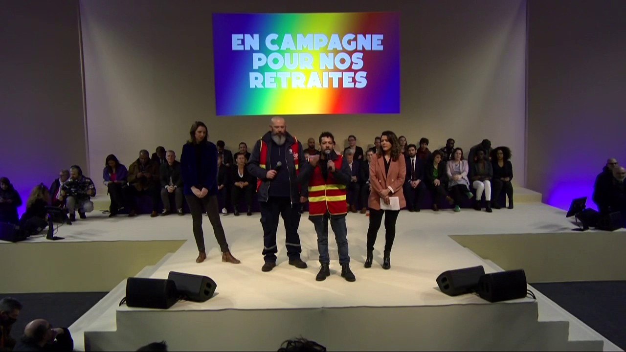 Au meeting de la Nupes, ce syndicaliste CGT réclame "la retraite à taux plein à 50 ans"