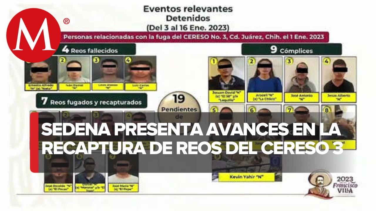 Está pendiente recaptura de 19 reos que escaparon del penal de Ciudad Juárez: Sedena