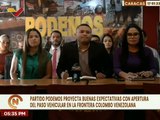 Partido político Podemos, respalda aperturas de la frontera colombo-venezolana