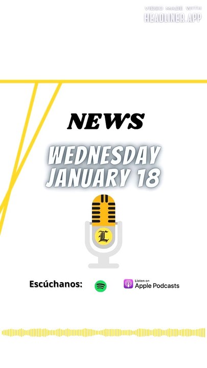 NEWS WEDNESDAY 18 JANUARY